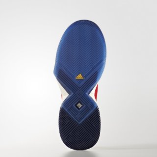 adidas 阿迪达斯 adizero ubersonic 3 女子网球鞋 36 PW联名石膏白/亮蓝/学院金黄