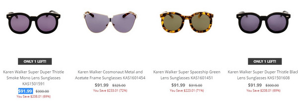 CERTIFIED Watch Store 精选 Karen Walker 太阳镜专场