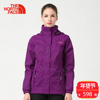 THE NORTH FACE 北面 秋冬新品防水透气保暖女冲锋衣|3CGN VC1/紫色 紫色 