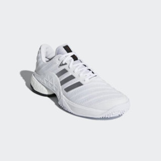 adidas 阿迪达斯 barricade 2018 boost 男子网球鞋 39.5 亮白/暗银金属 