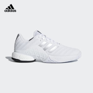 adidas 阿迪达斯 barricade 2018 boost 男子网球鞋 43.5 亮白/暗银金属