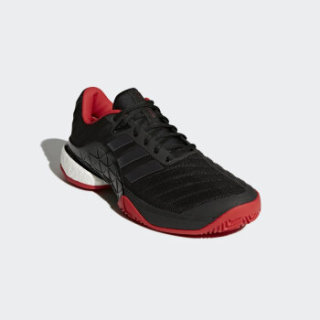 adidas 阿迪达斯 barricade 2018 boost 男子网球鞋 42.5 1号黑色/灰/夜金属灰