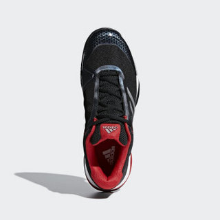 adidas 阿迪达斯 barricade club 男子网球鞋 42.5 1号黑色/暗银金属/红 