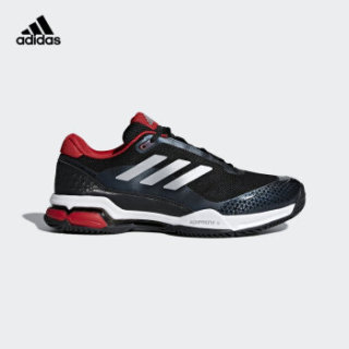 adidas 阿迪达斯 barricade club 男子网球鞋 42 1号黑色/暗银金属/红