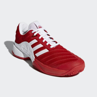 adidas 阿迪达斯 barricade 2018 男子网球鞋 44 浅猩红/亮白
