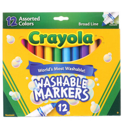 Crayola 绘儿乐 58-7812 可水洗美术水彩笔 12色粗头
