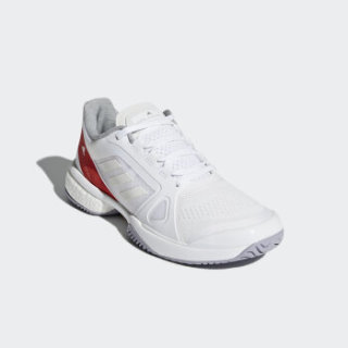 adidas 阿迪达斯 aSMC Barricade Boost 2017 女子网球鞋 39 亮白/深卫星红