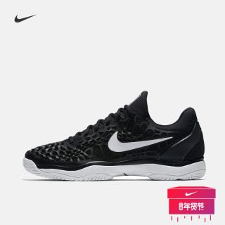 NIKE 耐克 AIR ZOOM CAGE 3 HC 男子网球鞋 46 深藏青蓝/金属银/赛车蓝/白