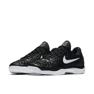 NIKE 耐克 AIR ZOOM CAGE 3 HC 男子网球鞋 42.5 黑/白/煤黑