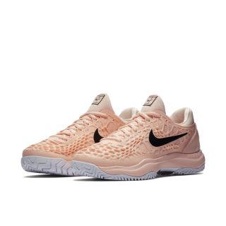 NIKE 耐克 AIR ZOOM CAGE 3 HC 女子网球鞋 36 浅红/黑/白