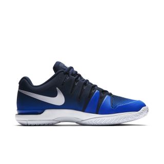 NIKE 耐克 ZOOM VAPOR 9.5 TOUR 男子网球鞋 42.5 深藏青蓝/金属银/赛车蓝/白/顶峰白