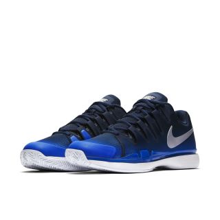 NIKE 耐克 ZOOM VAPOR 9.5 TOUR 男子网球鞋 42.5 深藏青蓝/金属银/赛车蓝/白/顶峰白