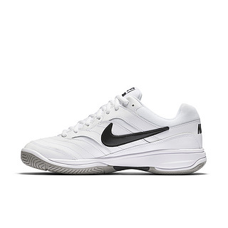 NIKE 耐克 COURT LITE 男款网球鞋 40.5 黑/白/中灰黑 