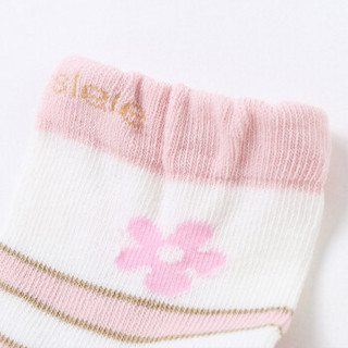 misslele 米乐鱼 婴儿全棉袜组合装 粉色 2-3岁 