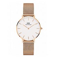 Daniel Wellington DW00100163 女士时装手表+玫瑰金开口手镯