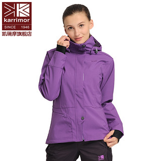 karrimor 凯瑞摩 KZBAF319 女款户外防泼水软壳风衣 黑色 M 