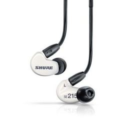 舒尔 Shure SE215m+SPE 强劲重低音入耳式运动HiFi线控版通话手机耳机 通话版 白色