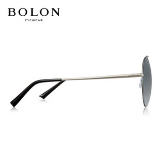 BOLON 暴龙 BL2560 偏光太阳镜 镜框亮银色/镜片灰镀白