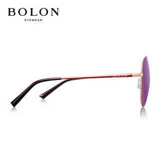 BOLON 暴龙 BL2560 偏光太阳镜 镜框金色/镜片玫红