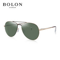 BOLON 暴龙 BL2560 偏光太阳镜 镜框玫瑰金/镜片绿色