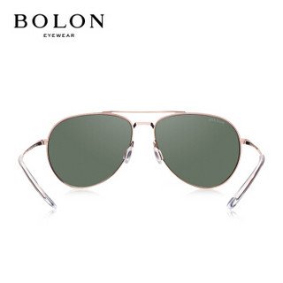 BOLON 暴龙 BL2560 偏光太阳镜 镜框玫瑰金/镜片绿色