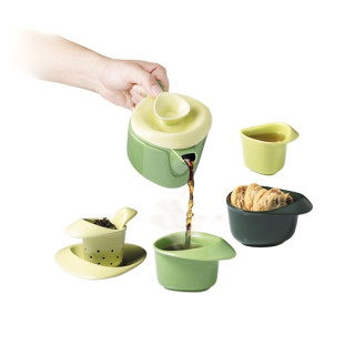 尖叫设计 PO:玫瑰花茶壶套装 蒂芙尼蓝
