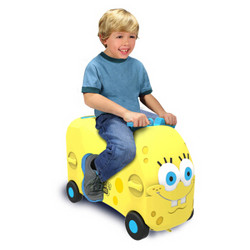 美国VRUM 正版酷萌儿童多功能行李箱 男女可坐可骑旅行箱 创意礼品 创意礼品 海绵宝宝