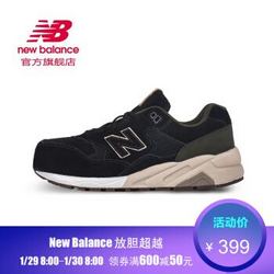 New Balance NB 580系列 男鞋复古跑步鞋休闲运动鞋 MRT580MR/黑色+凑单品