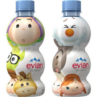 法国原装进口 依云（evian）天然矿泉水 卡通版小萌瓶 310ml*24瓶  整箱（迪士尼限量版）