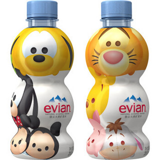 法国原装进口 依云（evian）天然矿泉水 卡通版小萌瓶 310ml*24瓶  整箱（迪士尼限量版）