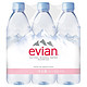 法国原装进口 依云（evian）天然矿泉水 500ml*6瓶  新老包装交替，随机发货 *4件