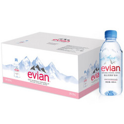 法国原装进口 依云（evian）天然矿泉水 330ml*24瓶 整箱  新老包装替换，随机发货