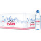  法国原装进口 依云（evian）天然矿泉水 500mlx24瓶饮用水整箱装　