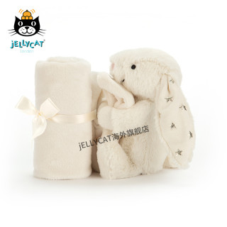 jELLYCAT 邦尼兔 害羞邦尼兔安抚巾 Twinkle白色