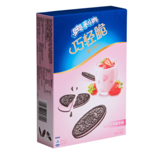 奥利奥Oreo早餐休闲零食蛋糕糕点巧轻脆薄片夹心饼干清新草莓酸奶味285g