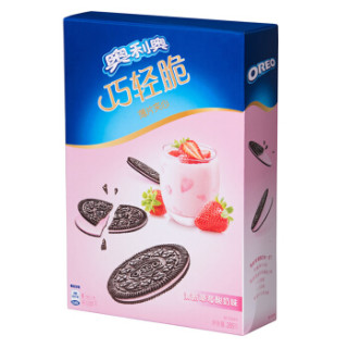 奥利奥Oreo早餐休闲零食蛋糕糕点巧轻脆薄片夹心饼干清新草莓酸奶味285g