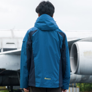 TOREAD 探路者 TAWE91201 男款户外三合一冲锋衣 蔚蓝 S