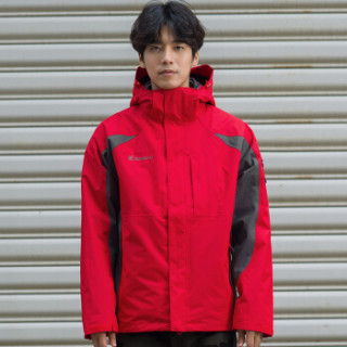 TOREAD 探路者 TAWE91201 男款户外三合一冲锋衣 中国红 L