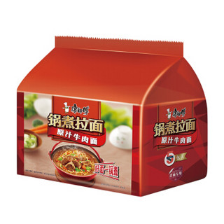 Tingyi 康师傅 锅煮拉面 原汁牛肉煮面 100g*5包