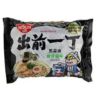 出前一丁 黑蒜油猪骨汤味 即食方便面100g*6