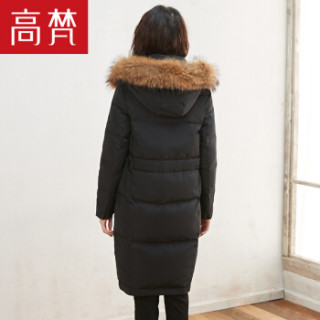 GOLDFARM 高梵 G1170481 女士中长款羽绒服 黑色 155/S