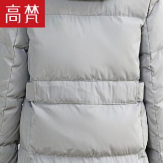 GOLDFARM 高梵 G1170481 女士中长款羽绒服 灰色 175/XXL