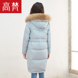 GOLDFARM 高梵 G1170481 女士中长款羽绒服 海沫蓝 175/XXL