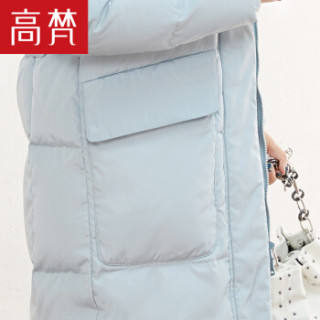 GOLDFARM 高梵 G1170481 女士中长款羽绒服 海沫蓝 175/XXL
