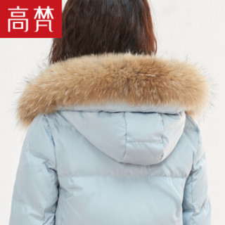 GOLDFARM 高梵 G1170481 女士中长款羽绒服 海沫蓝 175/XXL