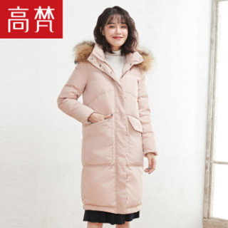 GOLDFARM 高梵 G1170481 女士中长款羽绒服 贝壳粉 175/XXL