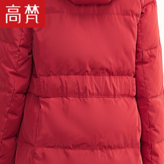 GOLDFARM 高梵 G1170481 女士中长款羽绒服 中国红 175/XXL