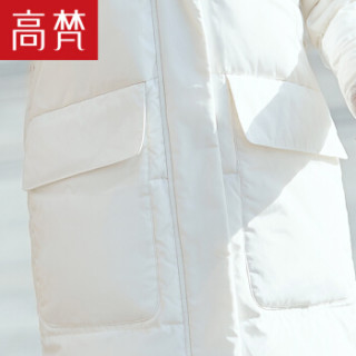 GOLDFARM 高梵 G1170481 女士中长款羽绒服 白色 170/XL