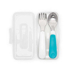 美国 OXO 奥秀 便携不锈钢叉勺套件 带便携盒(蓝色)