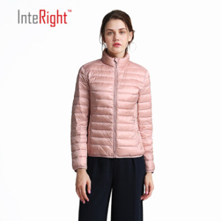 INTERIGHT 90白鸭绒 女士超轻便携羽绒服 粉色 L码